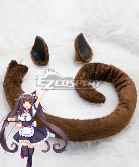 Nekopara Chocola Tail and Ears Cosplay Accessory Prop