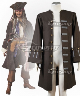 Pirates of the Caribbean Halloween Captain Jack Sparrow Coat Cosplay Costume