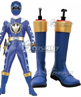 Power Rangers Dino Thunder Blue Dino Ranger Blue Shoes Cosplay Boots