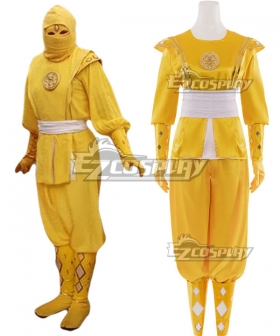 Power Rangers Yellow Ninjetti Ranger Yellow Ninja Ranger Cosplay Costume