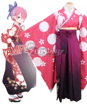 Re: Life In A DiffeRent World From Zero Ram Kimono Cosplay Costume