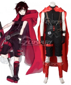 RWBY Red Ruby Rose Male Cosplay Costume