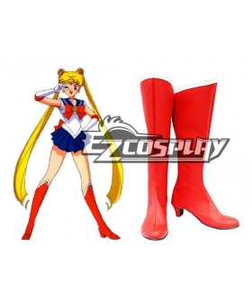 Sailor Moon Usagi Tsukino Red Cosplay Boots