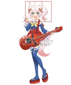 SHOW BY ROCK!! Mashumairesh!! Howan White Pink Cosplay Wig