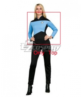 Star Trek Next Generation Blue Jumpsuit Deluxe Adult Cosplay Costume - Only Top