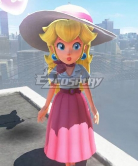 Super Mario Princess Peach Odyssey Travel Cosplay Costume