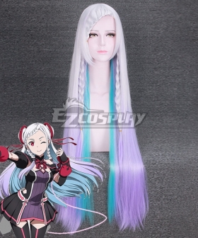 Sword Art Online Ordinal Scale Yuna Movie Purple Blue White Multicolor Cosplay Wig