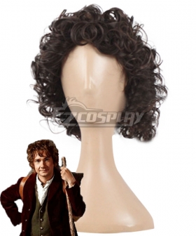 The Hobbit The Lord of the Rings Bilbo Baggins Brown Cosplay Wig