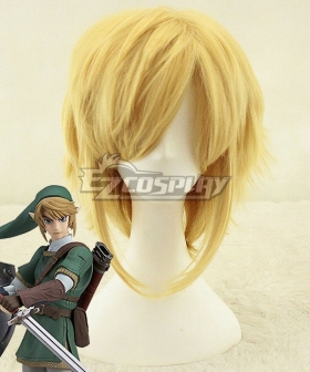 The Legend of Zelda Zeruda no Densetsu Link Golden Cosplay Wig