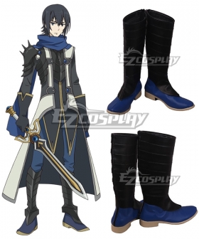 The Rising of the Shield Hero Ren Amaki Black Blue Shoes Cosplay Boots