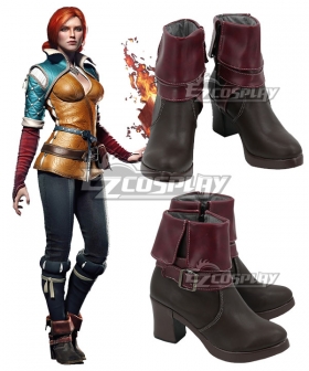 The Witcher 3 Triss Merigold Black Shoes Cosplay Boots