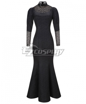 The Witcher Netflix Yennefer Black Dress Cosplay Costume
