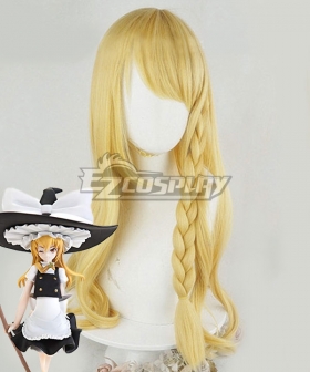 Touhou Project Kirisame Marisa Golden Cosplay Wig