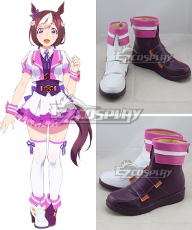 Uma Musume: Pretty Derby Special Week White purple Cosplay Shoes