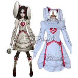 Alice Asylum Alice Madness Returns Dlc Alice Rabbit Plush Dress Cosplay Costume