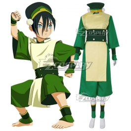 Avatar The Last Airbender Toph Beifong Green Cosplay Costume