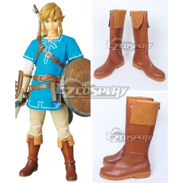 New The Legend of Zelda Link Anime Brown Costume Shoes Cosplay Boots #PP