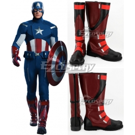 NEW The Avengers Captain America 4 cosplay boots shoes 