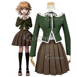 Besutifu Dangan Ronpa Fujisaki Chihiro Cosplay Costume Brown Dress