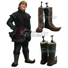 Snow Queen Kristoff Halloween Long Cosplay Shoes Boots 