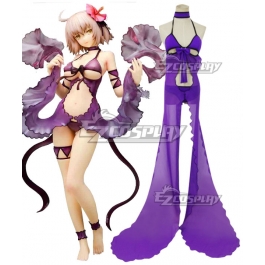Fate Grand Order FGO Jeanne d'Arc Purple Dress Clothes+armor Cosplay Costume 