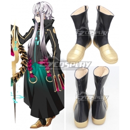 FGO Fate Grand Order Caster Merlin Cosplay costume black Boots Shoes Custom Made 