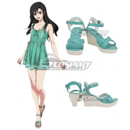 Final Fantasy VII Remake FF7 Tifa Lockhart Young Green Cosplay Shoes