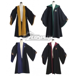 Harry Potter Hogwarts Coat Uniform Gryffindor Hufflepuff Ravenclaw Slytherin Cosplay Costume