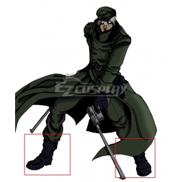 Hellsing Ova The Captain Black Shoes Cosplay Boots