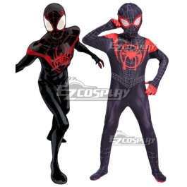 Kids Spiderman Marvel Spider Man Into The Spider Verse Miles Morales Cosplay Costume