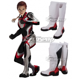 Marvel Avengers Endgame Avengers Black Widow White Shoes Cosplay Boots