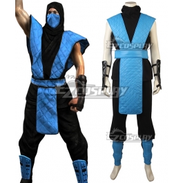 Men's Mortal Kombat Sub-Zero Cosplay Costume Blue Suit with Face Covering