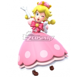 Super Mario Brothers Princess Peach Crown and Brooch Costume Accessory Props
