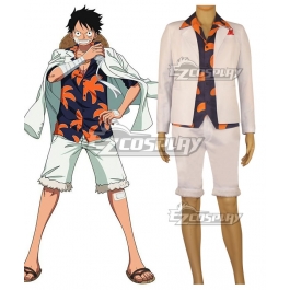 One Piece Film Gold Monkey D Luffy Cosplay Costume