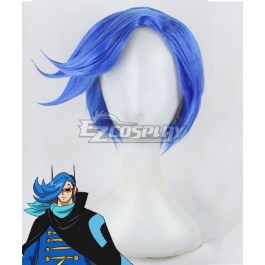 One Piece Germa 66 Vinsmoke Niji Cosplay Blue Cosplay Wig One Piece Germa 66 Vinsmoke Niji Cosplay Blue Cosplay Wig