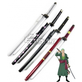 One Piece Roronoa Zoro Swords Shusui Sandai Kitetsu Yubashiri Wado Ichimonji Cosplay Weapon Prop