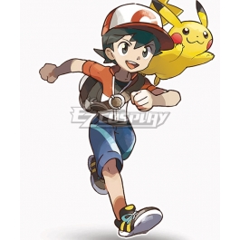 Pokemon Pokemon Let S Go Pikachu Pokemon Let S Go Eevee Male Trainer Chase Cosplay Costume