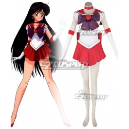 Details about   Sailor Moon Hino Rei Cosplay Costume Uniform Dress Outfit Halloween Suit 