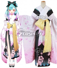 Hololive Virtual YouTuber Uruha Rushia Kimono Cosplay Costume