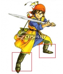 Dragon Quest VIII Hero Brown Shoes Cosplay Boots