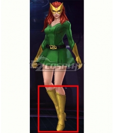 Marvel Future Fight Jean Grey Jean Elaine Grey-Summers Yellow Shoes Cosplay Boots