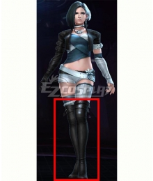 Marvel Future Fight Luna Snow Seol Hee Black Shoes Cosplay Boots