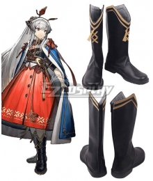 Arknights Weedy Icefield Messenger Black Shoes Cosplay Boots