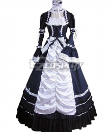 Women Girls Gothic Lolita Long Sleeves Classic Lolita Dress Multi Colors Costume 1H