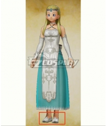 Dragon Quest XI: Echoes of an Elusive Age DQ11 Serena Silver Cosplay Shoes