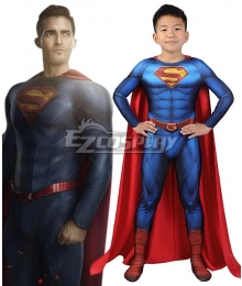 Kids DC Superman & Lois Superman Zentai Jumpsuit Cosplay Costume