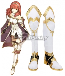 Fire Emblem Echoes: Shadows of Valentia Celica White Shoes Cosplay Boots