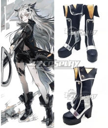 Arknights Lappland Black Shoes Cosplay Boots