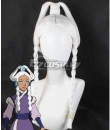Avatar The Last Airbender Princess Yue White Cosplay Wig - Without Head Accessory