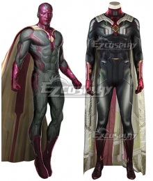 Marvel 2018 Avengers: Infinity War Vision Zentai Jumpsuit Cosplay Costume